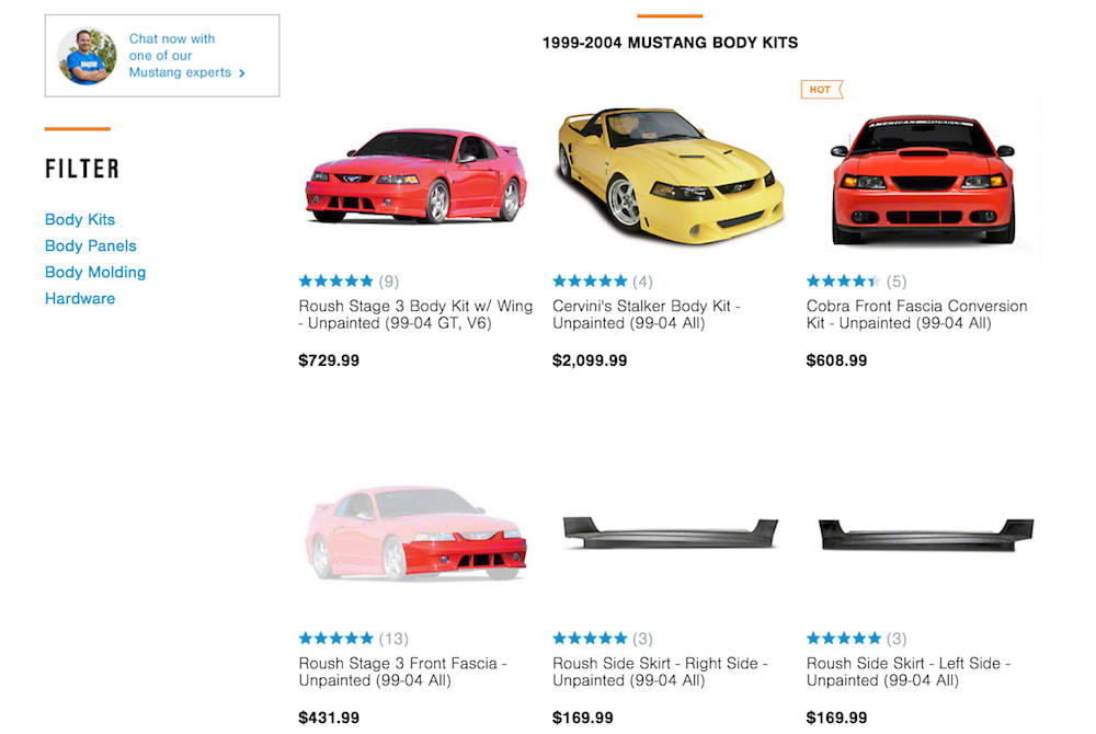 ford mustang site listing