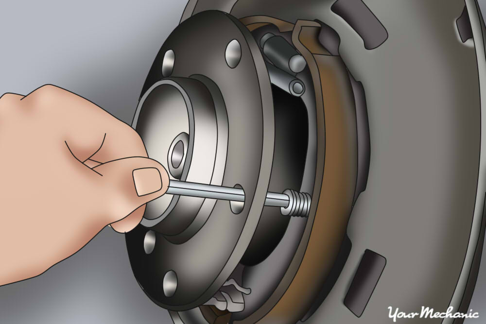 installing parking brake and retaining clip