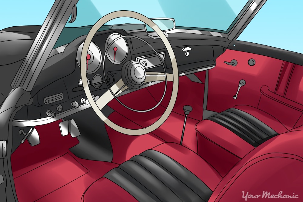 classic vintage car interior