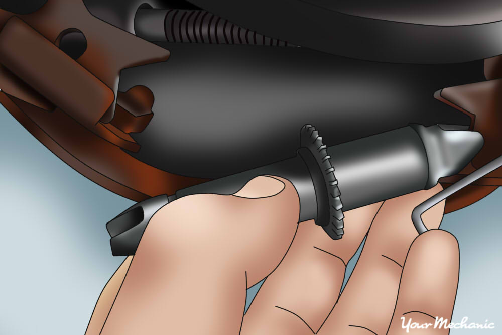 hand installing and adjusting screw spring