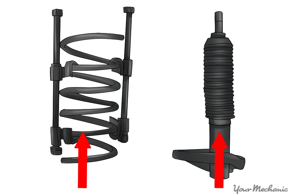 strut and coil being seperated