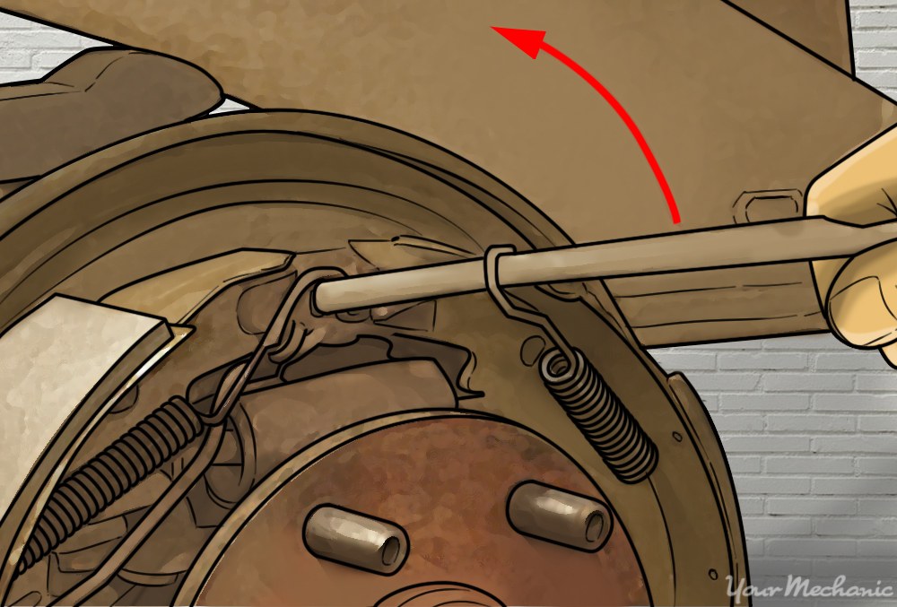 installing the return springs; illustrate arrows