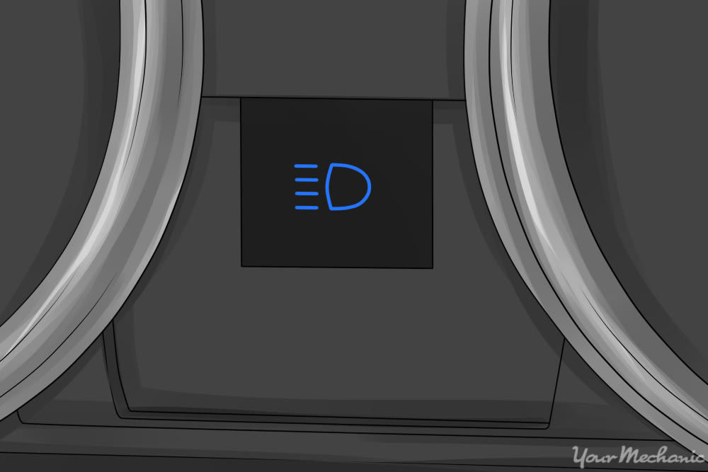 Blue light on dashboard sales