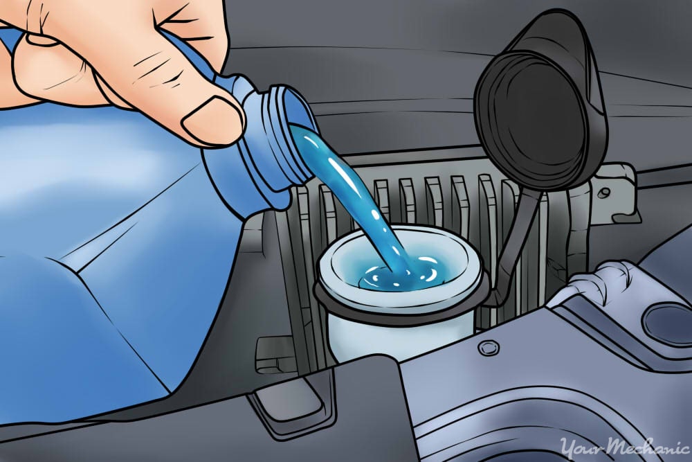 Check the Level of Windshield Washer Fluid in Your Car