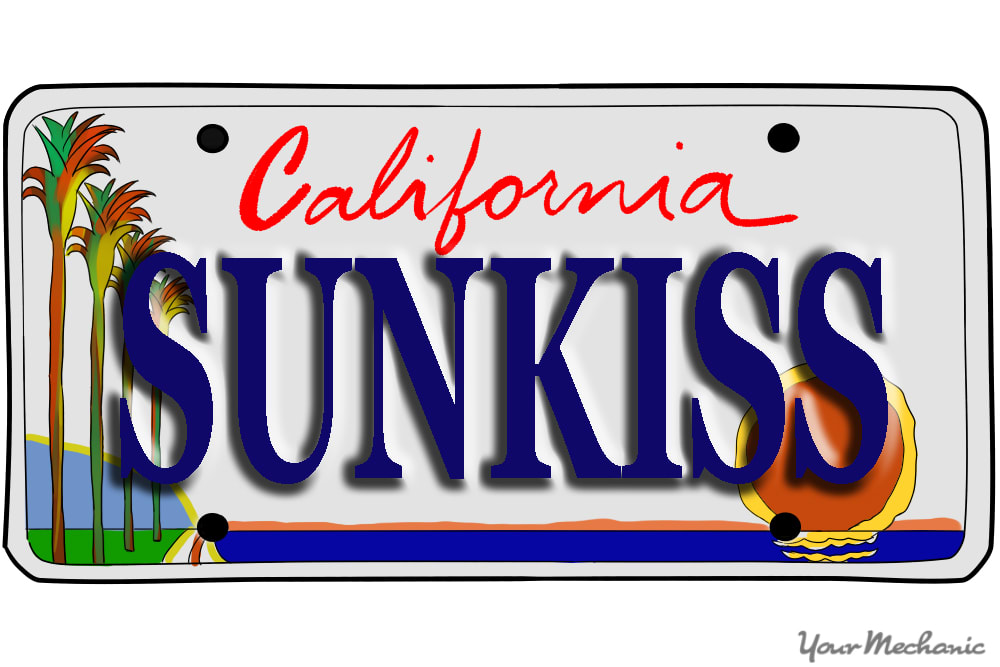 Ca personal license hot sale plate