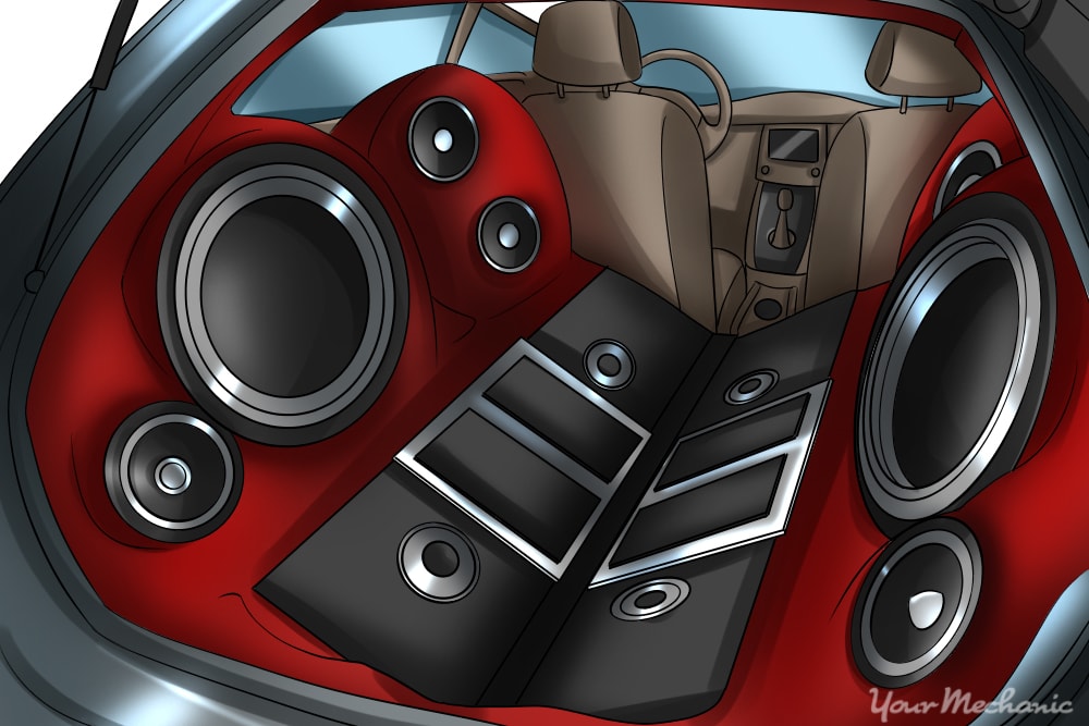 How to Diagnose Blown Car Speakers - 1 How To Diagnose Blown Car Speakers Illustration Of Car With ADvanceD Speaker System