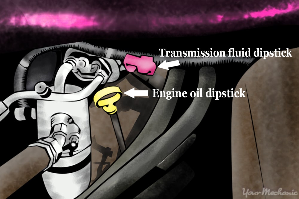 transmission fluid dipstick location