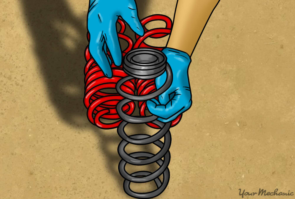 hands holding spring