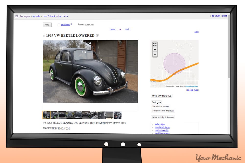 VW beetle craigslist ad