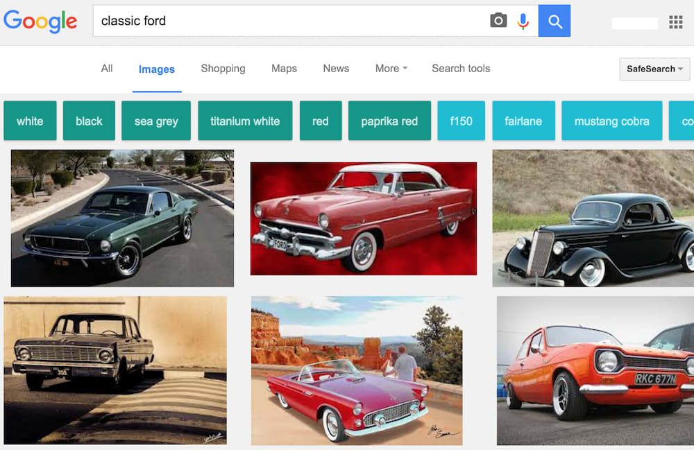 google image search of classic mustangs