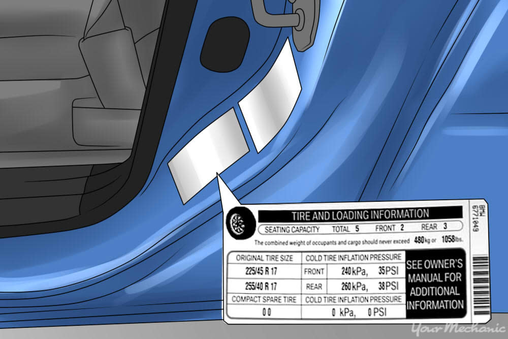 Tire information sticker