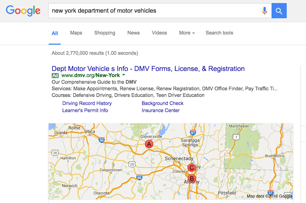 google dmv