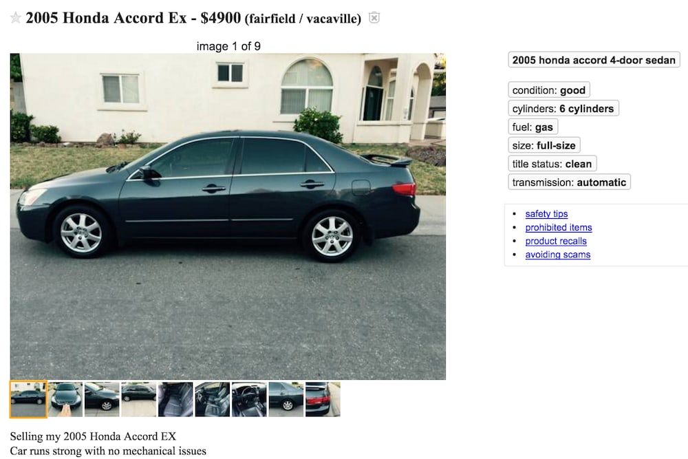 craigslist ad