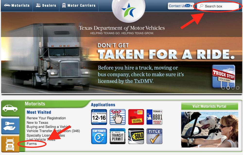 texas dmv website