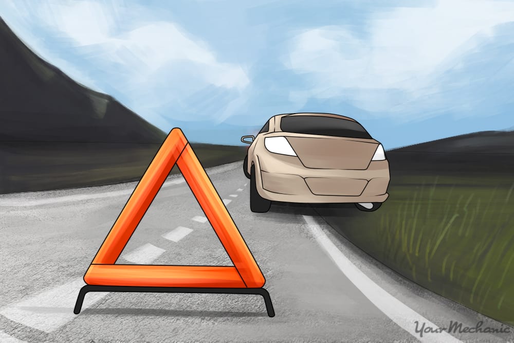 车辆和道路标志的距离