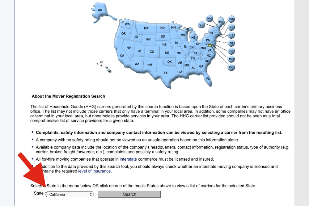 state selector