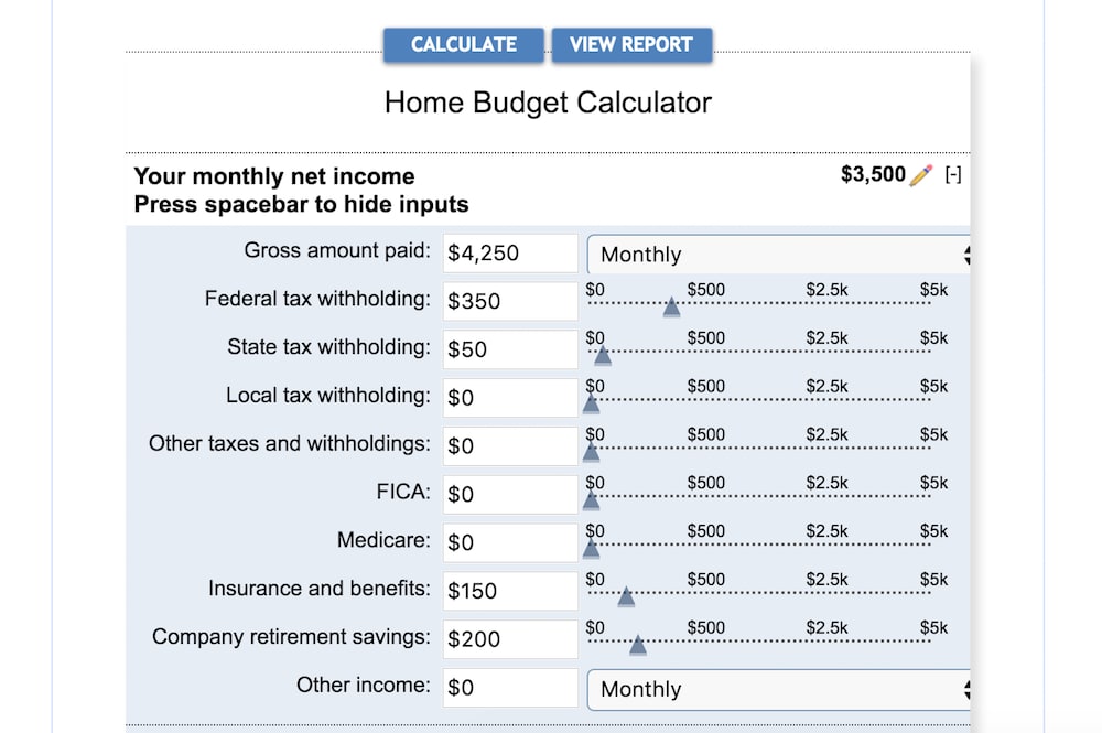 budget calculator