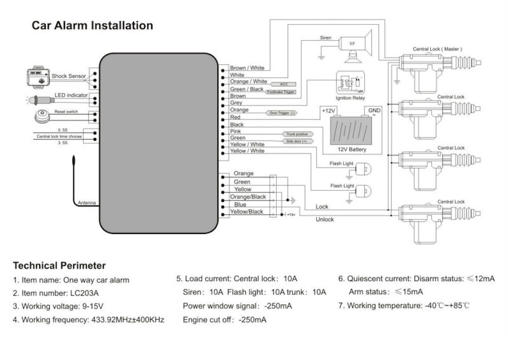 wiring car alarm system