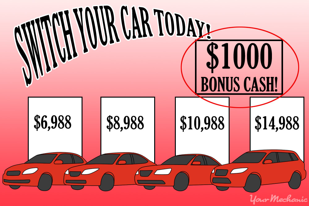 sample car ad with number of vehicles and price