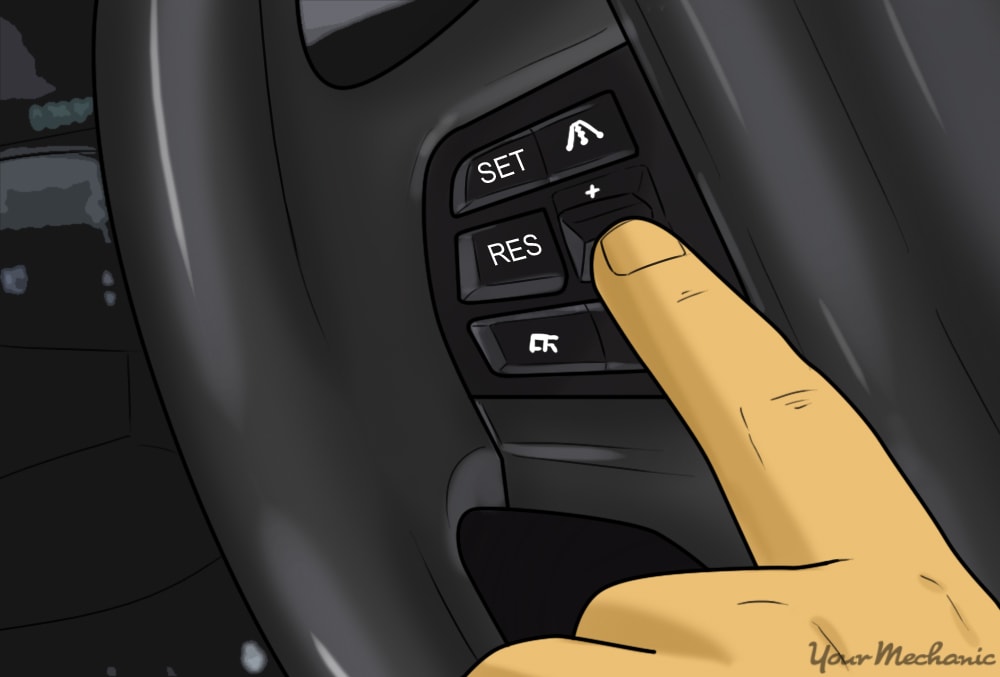 cruise control switch in car