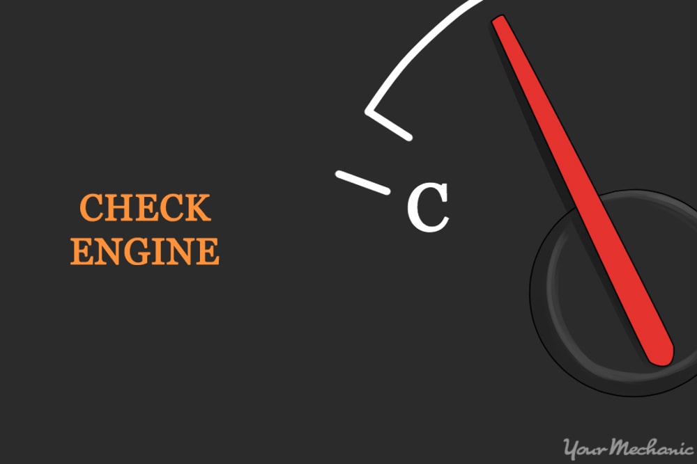 check engine light on the dashboard