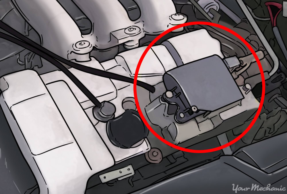 imrc location circled under the hood