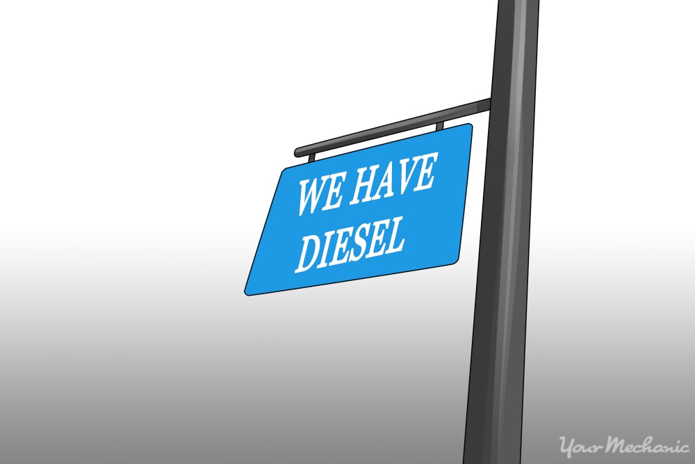 sign reading "We have diesel"