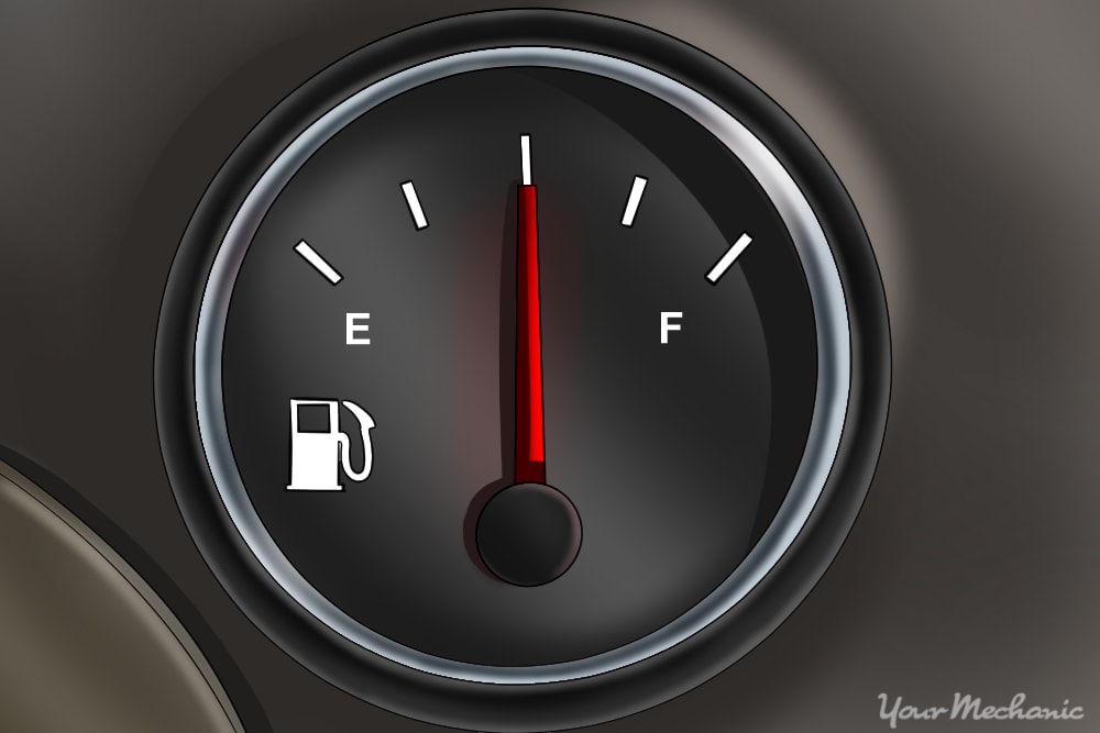 fuel gauge on instrument cluster