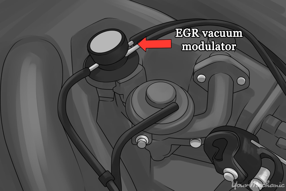 locating the EGR vacuum modulator