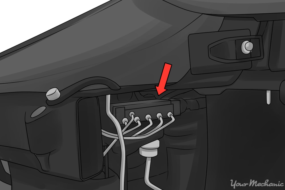 location of the ride height control module