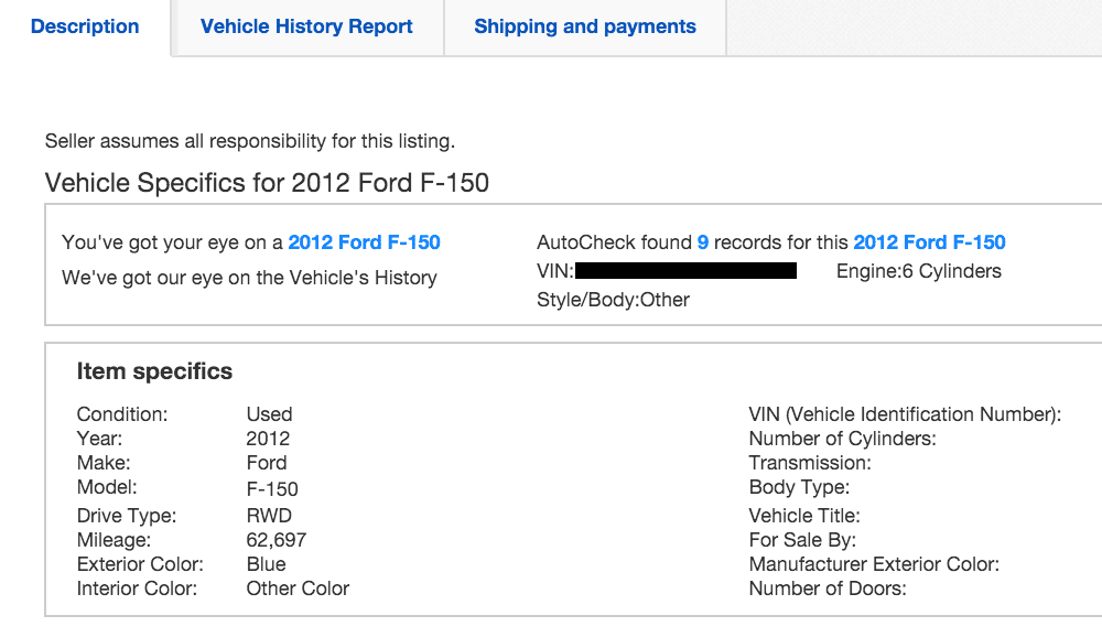 How does ebay work when buying a car best sale
