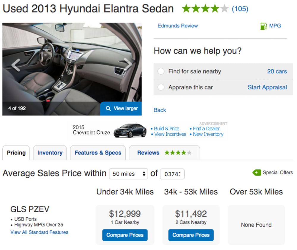 hyundai in edmunds site