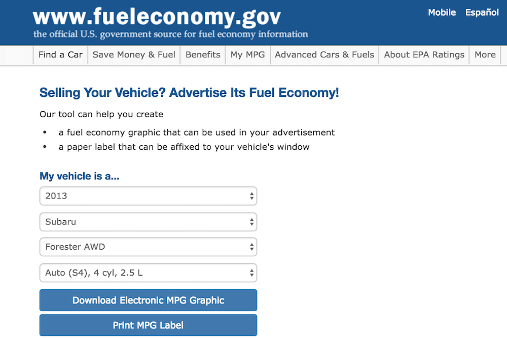 epa fuel economy