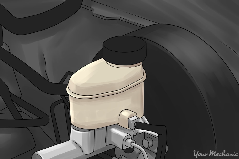 brake fluid master reservoir shown