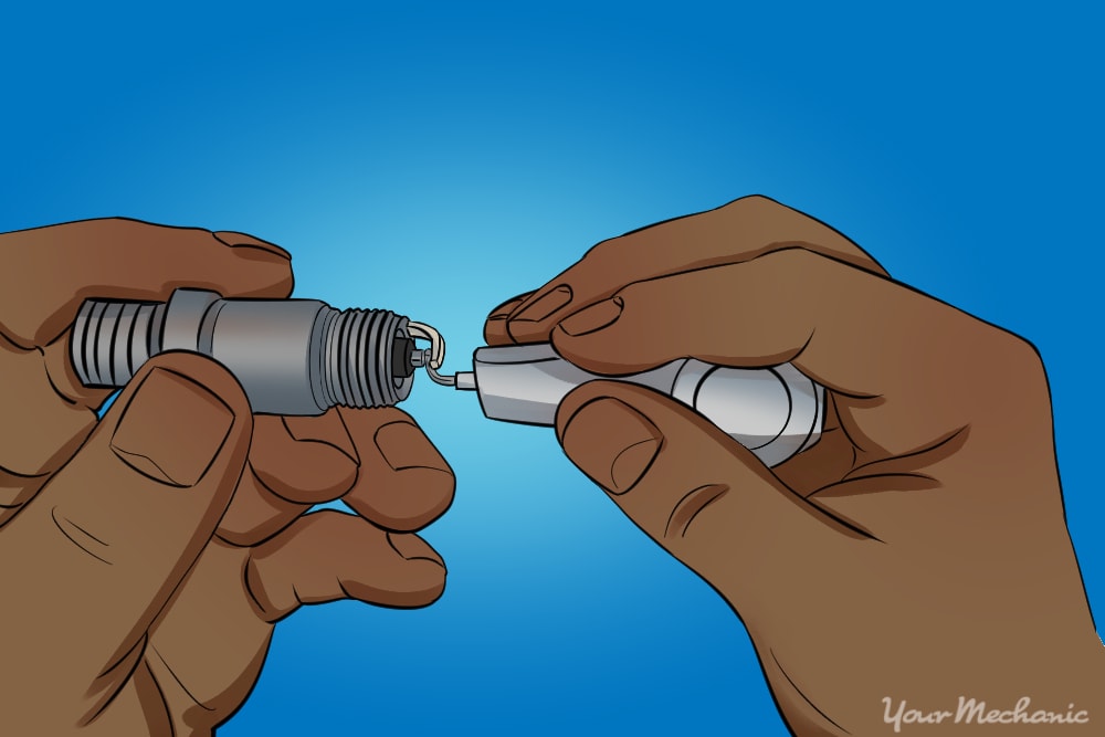 measuring spark plug gap