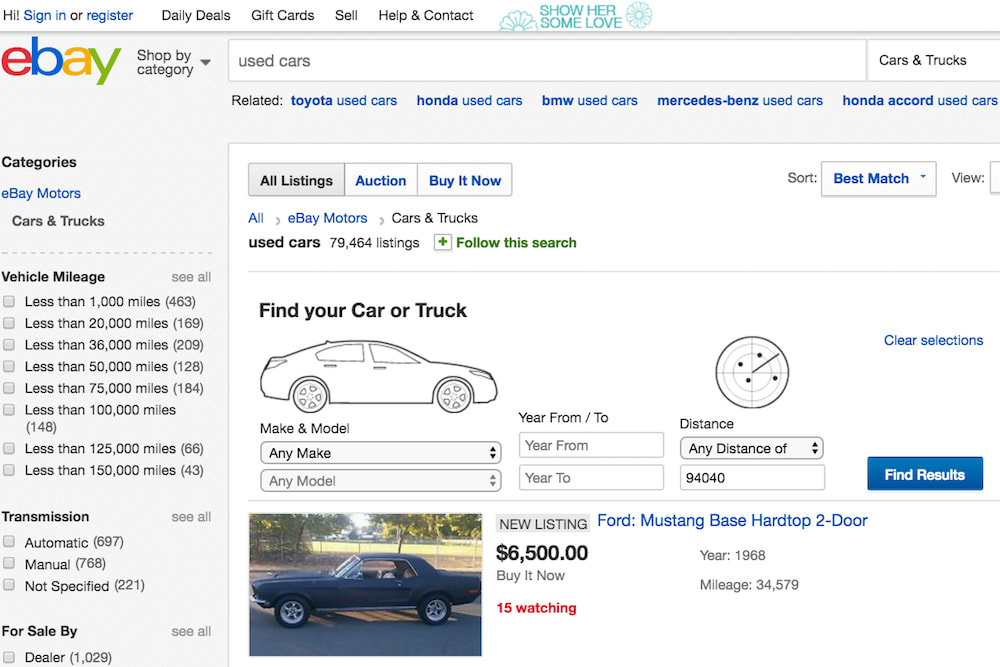 ebay motors listings