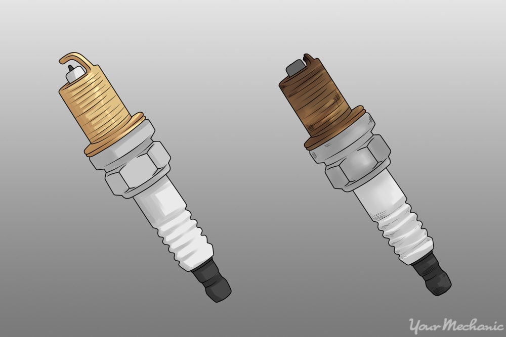 new spark plug vs old one