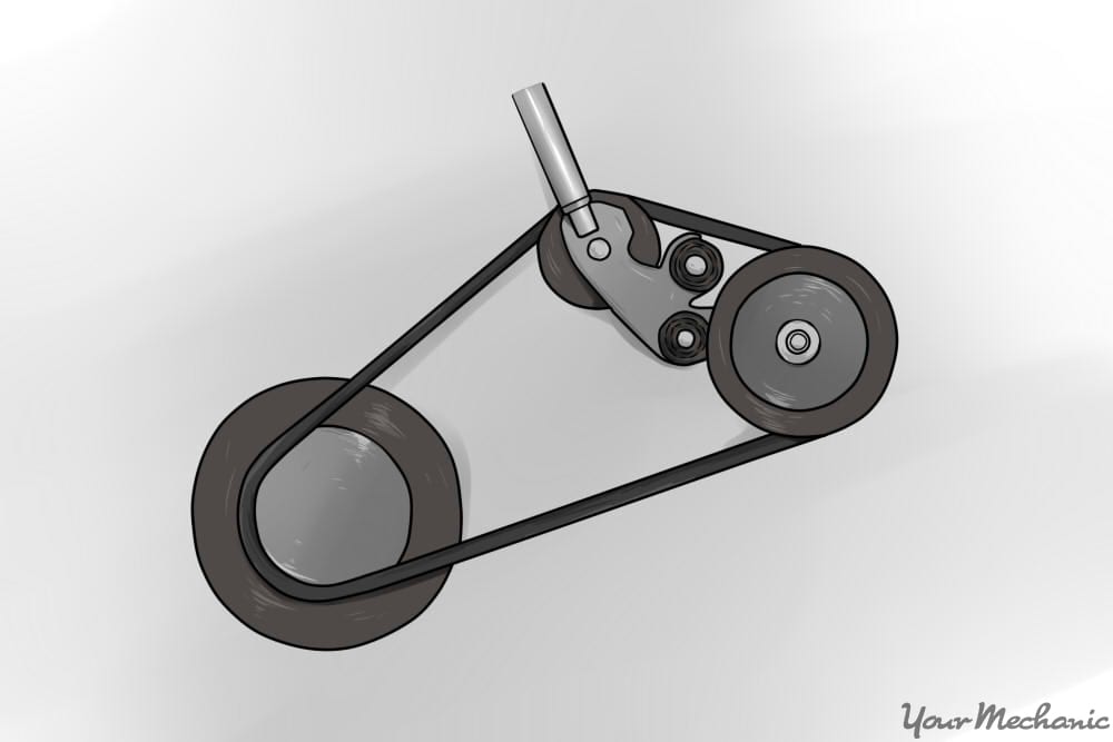 location of a tension pulley