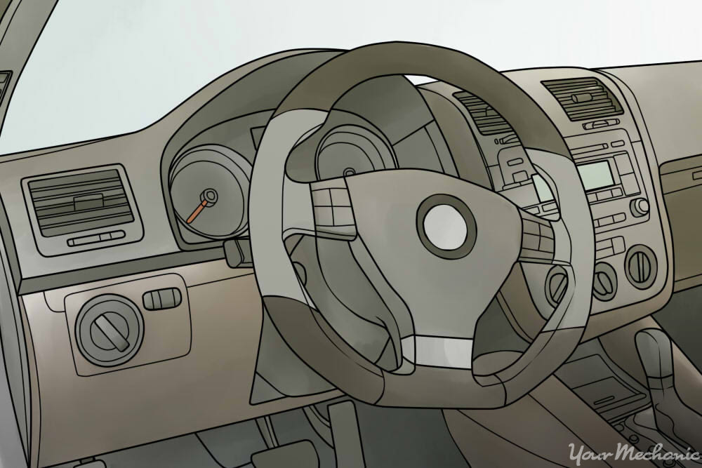 location of the steering column cover bolts