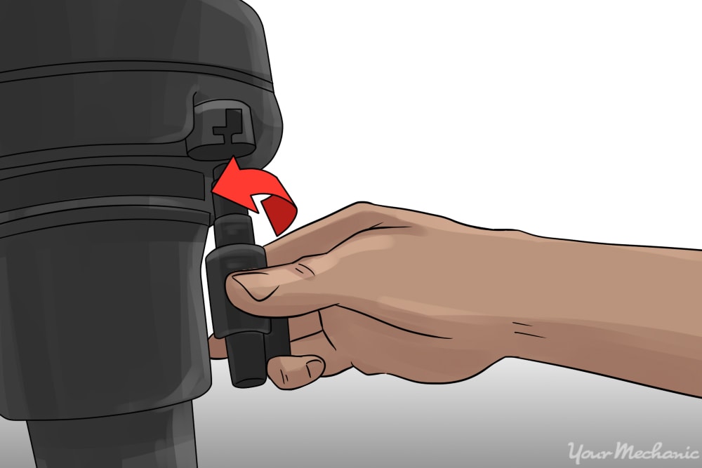 graphic showing air spring solenoid being removed from air spring assembly