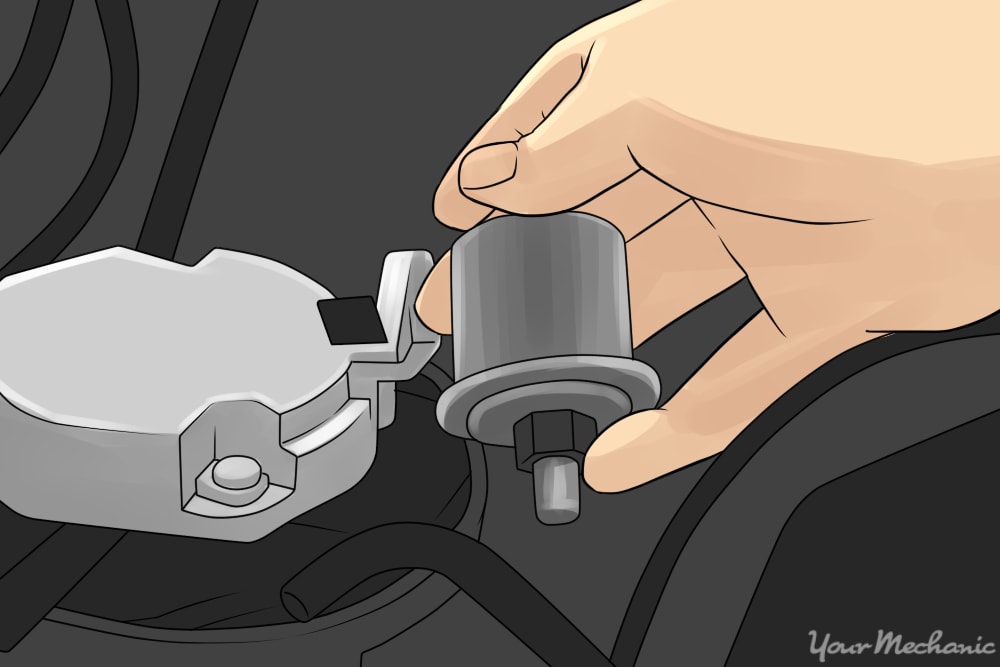 mechanic unplugging oil pressure sensor