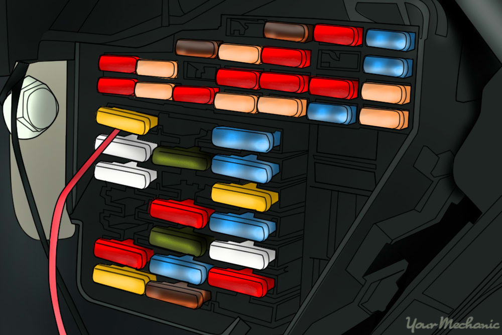 fuse panel exposed