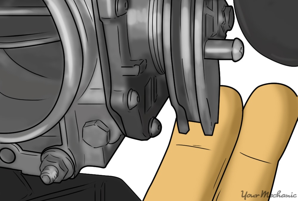 disconnecting the throttle cable at the throttle body