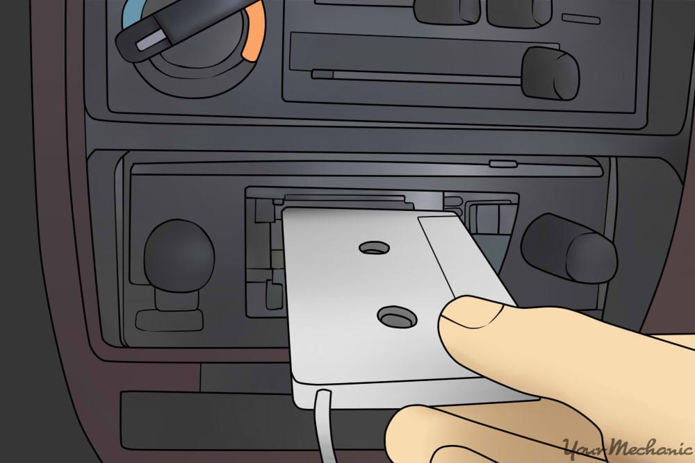 cassette adapter being put into slot