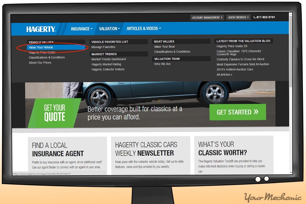 hagerty car website with value