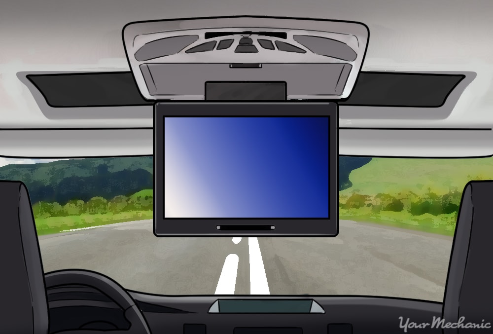 roof mounted dvd player