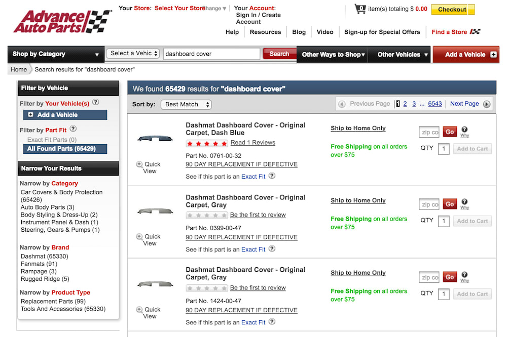 car dash listing site