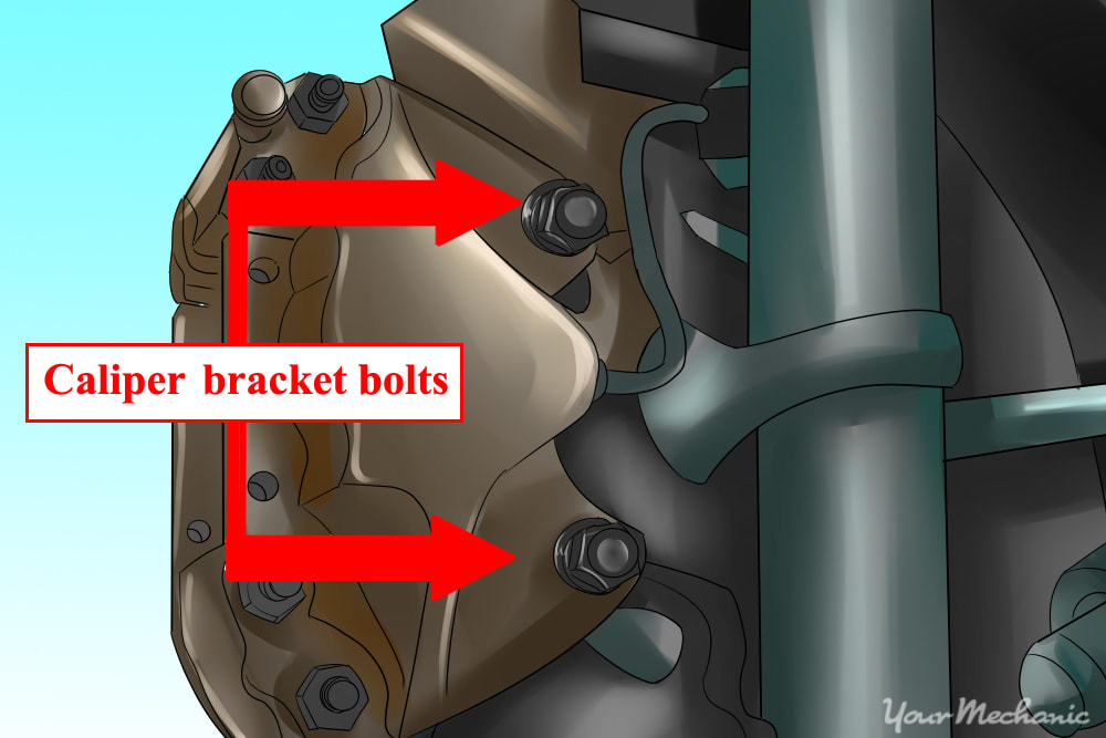 wheel bearings caliper brake bracket replace yourmechanic remove spindle ratchet socket