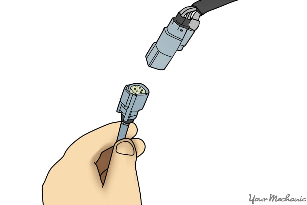 person disconnecting the oxygen sensor