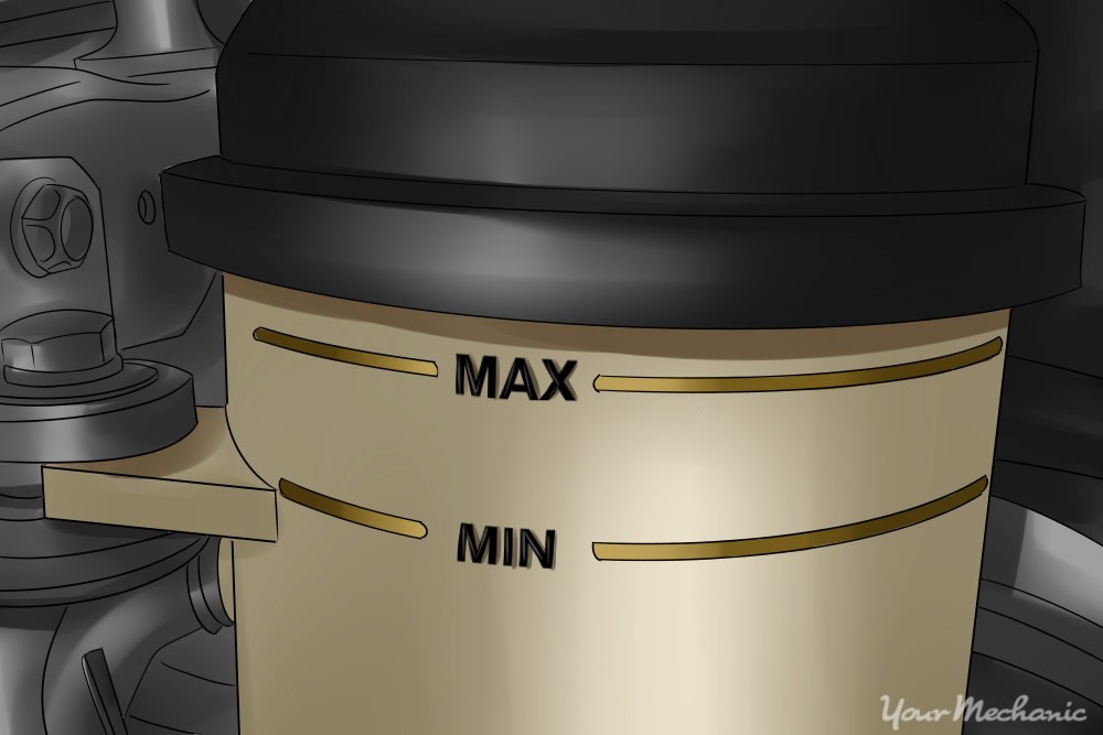 fluid level with markings on side